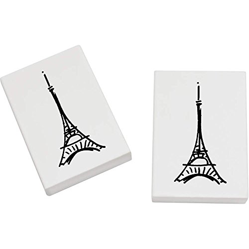 Azeeda 2 x 45mm 'Eiffelturm' Radiergummis (ER00019477) von Azeeda