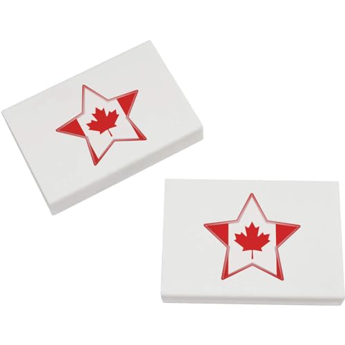 Azeeda 2 x 45mm 'Kanada-Star' Radiergummis (ER00038578) von Azeeda