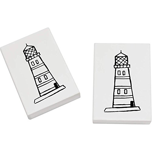 Azeeda 2 x 45mm 'Leuchtturm' Radiergummis (ER00011537) von Azeeda