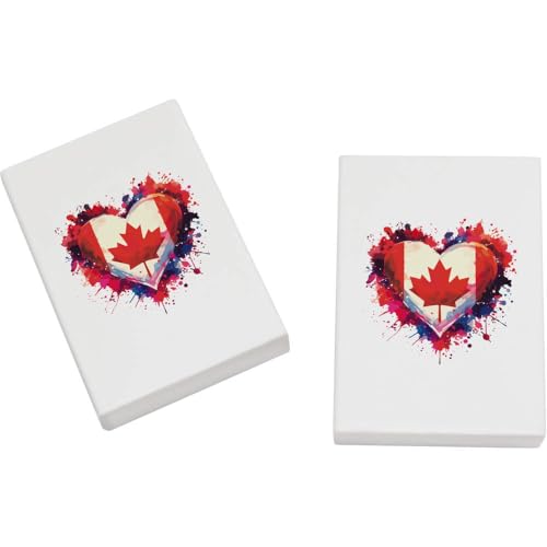 Azeeda 2 x 45mm 'Liebe Kanada' Radiergummis (ER00043122) von Azeeda