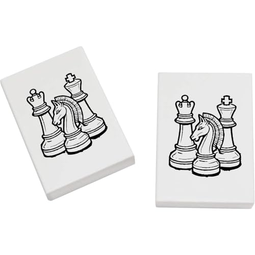 Azeeda 2 x 45mm 'Schachfiguren' Radiergummis (ER00040838) von Azeeda