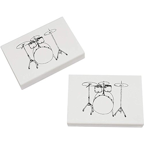 Azeeda 2 x 45mm 'Schlagzeug' Radiergummis (ER00013322) von Azeeda