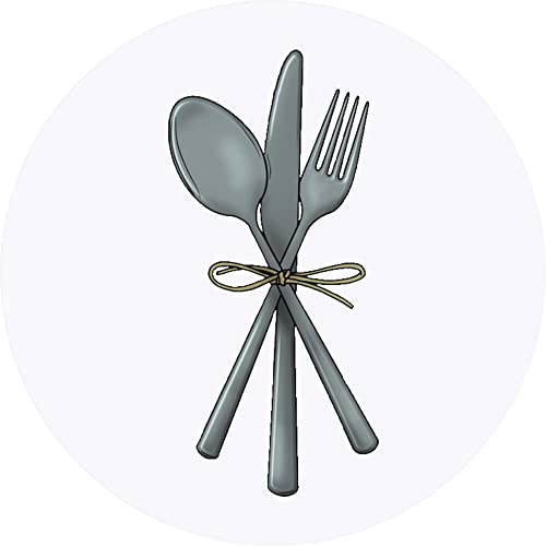 Azeeda 24 x 'Besteck' Aufkleber - für Basteln, Scrapbooking und Etikettierung (SK00049507) von Azeeda