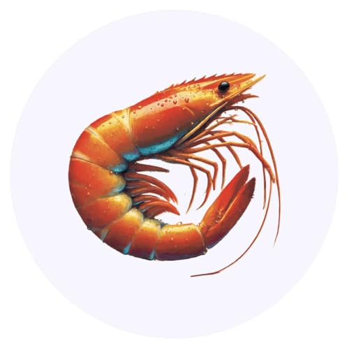 Azeeda 24 x 'Gekochte Garnelen' Aufkleber - für Basteln, Scrapbooking und Etikettierung (SK00070218) von Azeeda