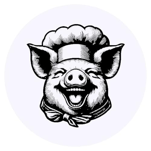 Azeeda 24 x 'Glückliches Schwein mit Kochmütze' Aufkleber - für Basteln, Scrapbooking und Etikettierung (SK00063748) von Azeeda