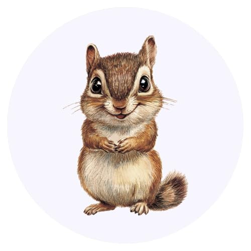 Azeeda 24 x 'Glückliches Streifenhörnchen' Aufkleber - für Basteln, Scrapbooking und Etikettierung (SK00068368) von Azeeda