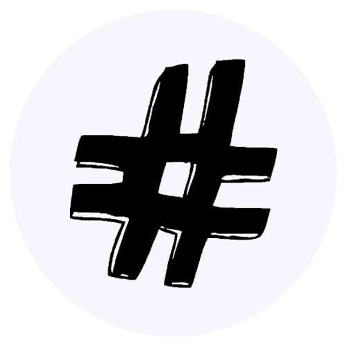 Azeeda 24 x 'Hashtag' Aufkleber - für Basteln, Scrapbooking und Etikettierung (SK00007035) von Azeeda