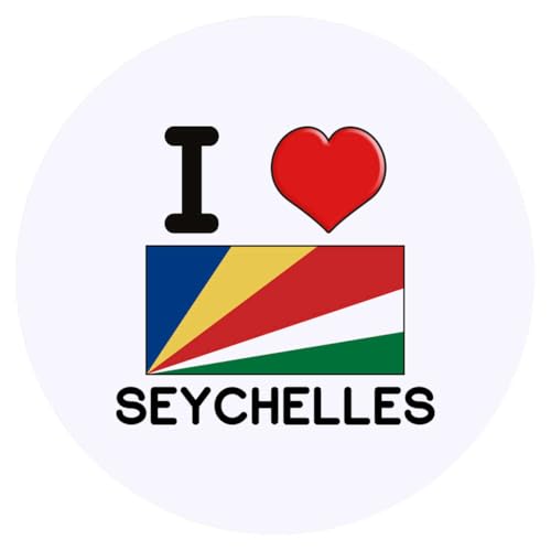 Azeeda 24 x 'I Love Seychelles' Aufkleber - für Basteln, Scrapbooking und Etikettierung (SK00046686) von Azeeda