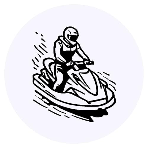 Azeeda 24 x 'Jetski-Mann' Aufkleber - für Basteln, Scrapbooking und Etikettierung (SK00064728) von Azeeda