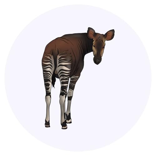 Azeeda 24 x 'Okapi blickt zurück' Aufkleber - für Basteln, Scrapbooking und Etikettierung (SK00065272) von Azeeda