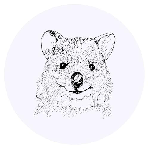 Azeeda 24 x 'Quokka-Kopf' Aufkleber - für Basteln, Scrapbooking und Etikettierung (SK00047799) von Azeeda