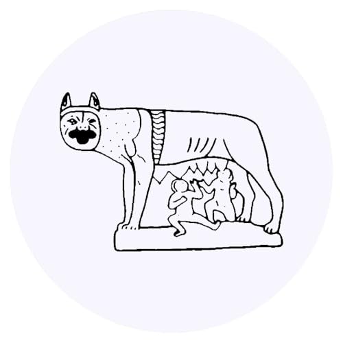 Azeeda 24 x 'Romulus & Remus Statue' Aufkleber - für Basteln, Scrapbooking und Etikettierung (SK00012851) von Azeeda