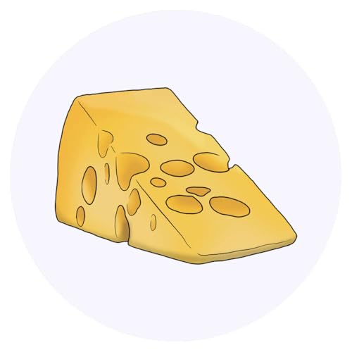 Azeeda 24 x 'Schweizer Käse' Aufkleber - für Basteln, Scrapbooking und Etikettierung (SK00056550) von Azeeda