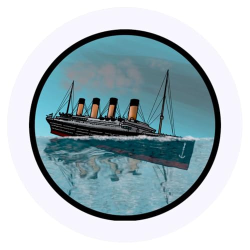 Azeeda 24 x 'Titanic Bullauge' Aufkleber - Legendäres Schiffwrack Ozean Szene - für Basteln, Scrapbooking und Etikettierung (SK00039701) von Azeeda