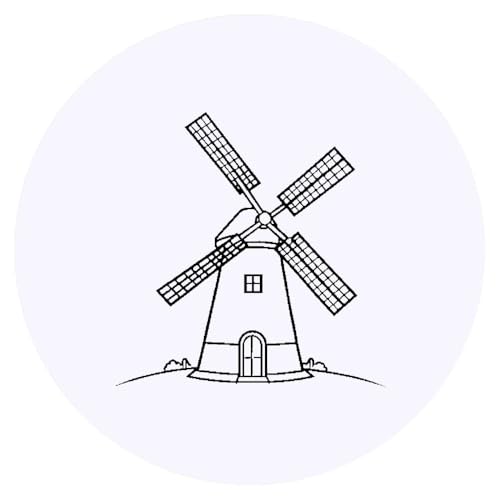 Azeeda 24 x 'Traditionelle Windmühle' Aufkleber - für Basteln, Scrapbooking und Etikettierung (SK00068668) von Azeeda