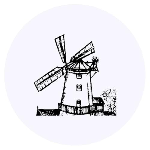 Azeeda 24 x 'Windmühlen-Szene' Aufkleber - für Basteln, Scrapbooking und Etikettierung (SK00010532) von Azeeda
