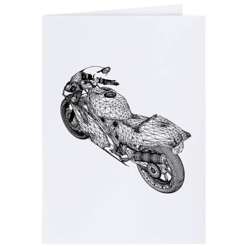 Azeeda 4 x 'Drahtgitter Motorrad' Geschenkanhänger (GI00027859) von Azeeda