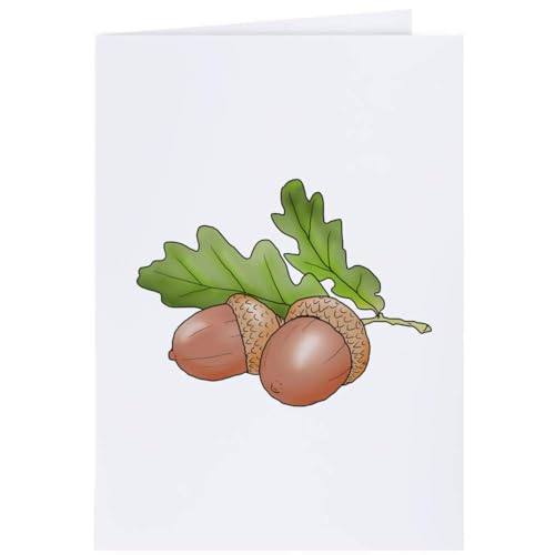 Azeeda 4 x 'Eicheln u. Blätter' Geschenkanhänger (GI00039367) von Azeeda