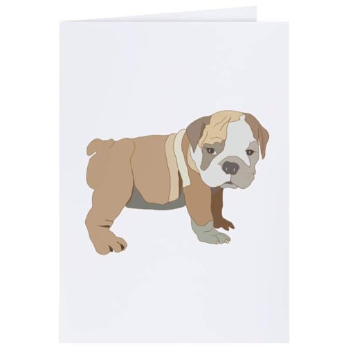Azeeda 4 x 'Englischer Bulldoggenwelpe' Geschenkanhänger (GI00030077) von Azeeda