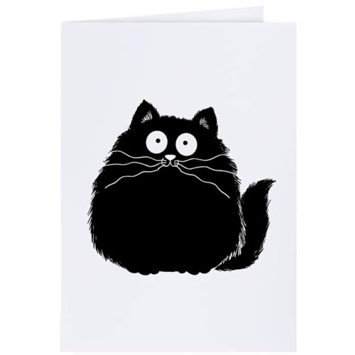 Azeeda 4 x 'Fette Katze' Geschenkanhänger (GI00033317) von Azeeda