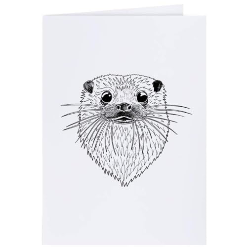 Azeeda 4 x 'Freundlicher Otter' Geschenkanhänger (GI00026356) von Azeeda