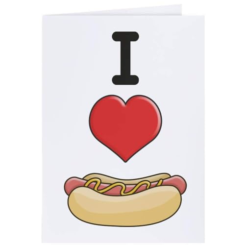 Azeeda 4 x 'I Love Hotdogs' Geschenkanhänger (GI00062476) von Azeeda