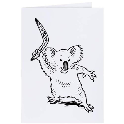 Azeeda 4 x 'Koala Mit Bumerang' Geschenkanhänger (GI00036383) von Azeeda
