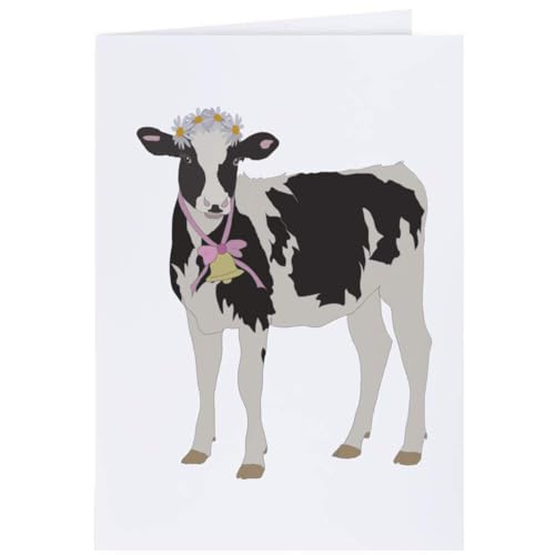 Azeeda 4 x 'Kuh mit Glocke' Geschenkanhänger (GI00030112) von Azeeda