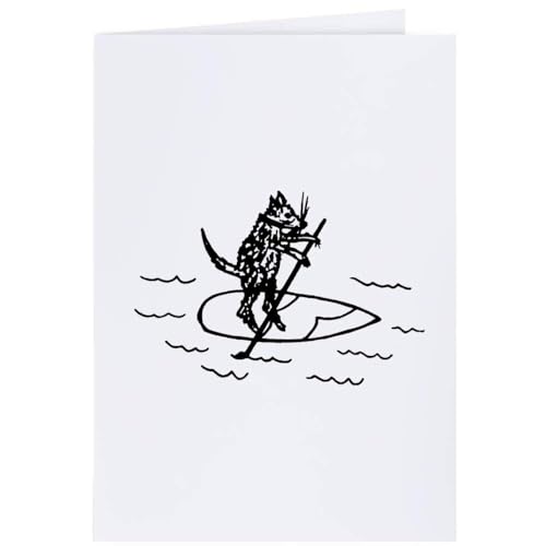 Azeeda 4 x 'Paddle-Board-Maus' Geschenkanhänger (GI00068721) von Azeeda