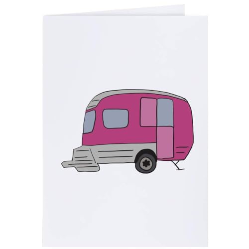 Azeeda 4 x 'Rosa Wohnwagen' Geschenkanhänger (GI00029957) von Azeeda