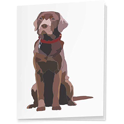 Azeeda 4 x 'Schokoladen-Labrador' Geschenkanhänger (GI00030095) von Azeeda