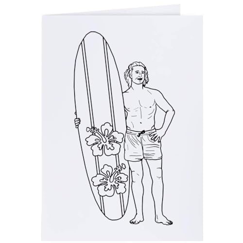 Azeeda 4 x 'Surfer' Geschenkanhänger (GI00040417) von Azeeda