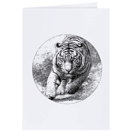 Azeeda 4 x 'Tiger Running' Geschenkanhänger (GI00113216) von Azeeda