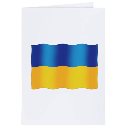 Azeeda 4 x 'Wehende Ukraine-Flagge' Geschenkanhänger (GI00046969) von Azeeda