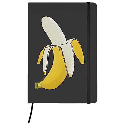 Azeeda A5 'Geschälte Banane' Schwarzes Liniertes Notizbuch Gebundenem Buch (NB00031710) von Azeeda