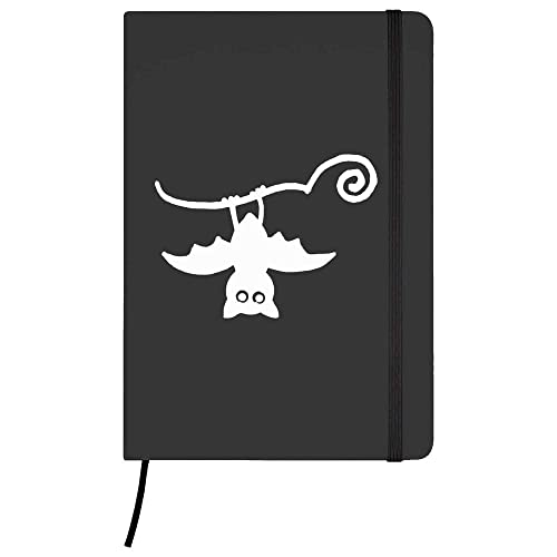 Azeeda A5 'Hängende Fledermaus' Schwarzes Liniertes Notizbuch Gebundenem Buch (NB00043295) von Azeeda