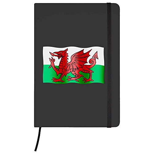 Azeeda A5 'Walisische Flagge' Schwarzes Liniertes Notizbuch Gebundenem Buch (NB00037625) von Azeeda