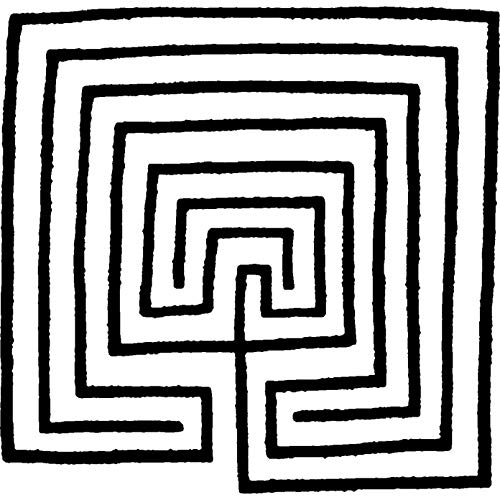 Azeeda A7 'Quadratisches Labyrinth' Stempel (Unmontiert) (RS00009770) von Azeeda