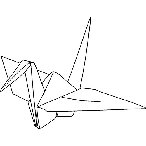 A8 'Origami-Kranich' Stempel (Unmontiert) (RS00037525) von Azeeda