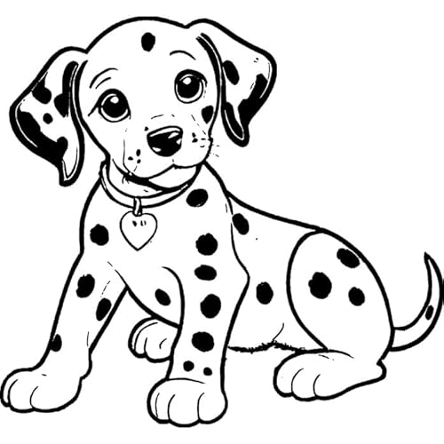 Azeeda 'Dalmatinischer Welpe' Unmontierter Gummistempel - für Basteln, Scrapbooking und Kartengestaltung - Größe A7 (RS00052733) von Azeeda