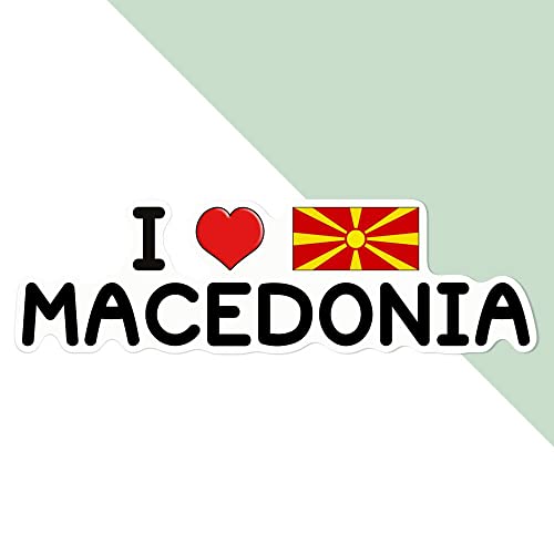 Azeeda Große 210mm 'I Love Macedonia' Permanente Aufkleber (DW00074367) von Azeeda