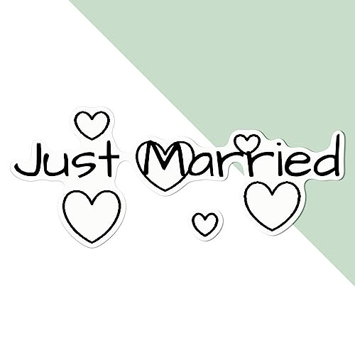 Azeeda Große 210mm 'Just Married' Permanente Aufkleber (DW00090738) von Azeeda