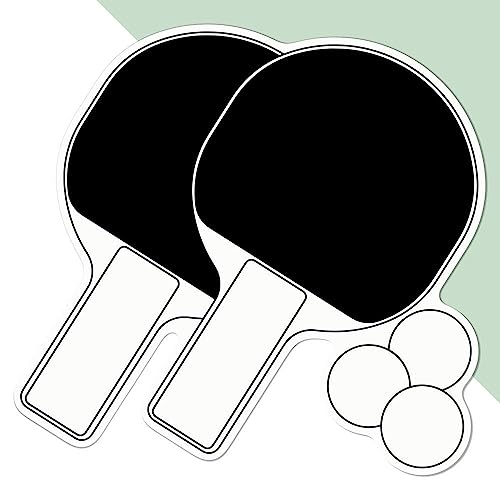 Azeeda Große 210mm 'Tischtennisschläger und Bälle' Permanente Aufkleber (DW00089410) von Azeeda