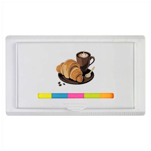 Azeeda 'Kaffee und Croissant ' Haftnotizblock/Lineal (ST00030954) von Azeeda
