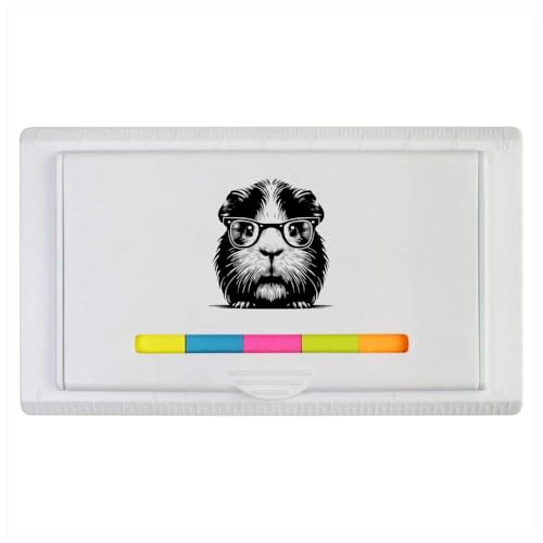 Azeeda 'Meerschweinchen mit Brille' Haftnotizblock/Lineal (ST00033693) von Azeeda