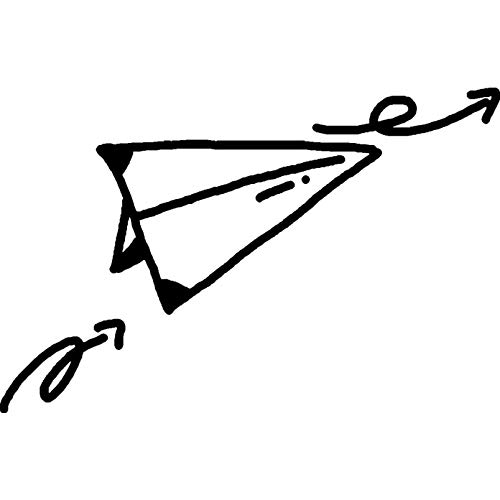Azeeda 'Papierflieger' Unmontierter Gummistempel - für Basteln, Scrapbooking und Kartengestaltung - Größe A8 (RS00033989) von Azeeda