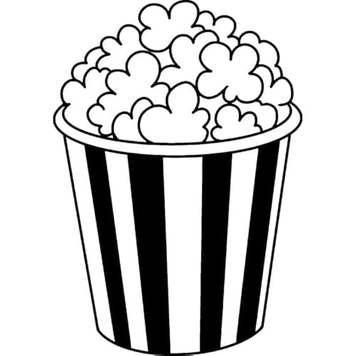 Azeeda 'Popcorn-Eimer' Unmontierter Gummistempel - für Basteln, Scrapbooking und Kartengestaltung - Größe A7 (RS00060047) von Azeeda