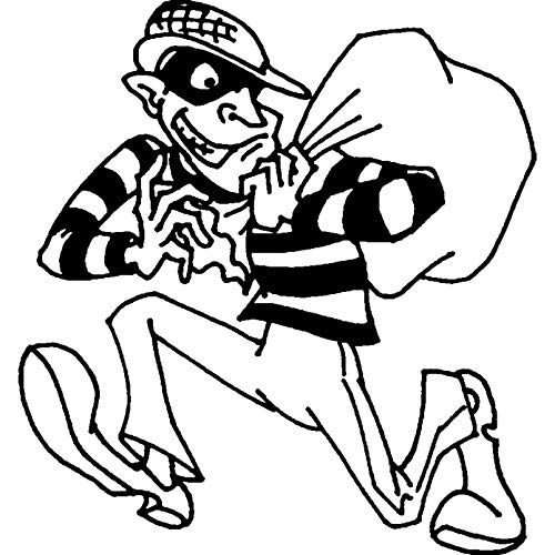 Azeeda 'Räuber' Unmontierter Gummistempel - für Basteln, Scrapbooking und Kartengestaltung - Größe A8 (RS00016027) von Azeeda