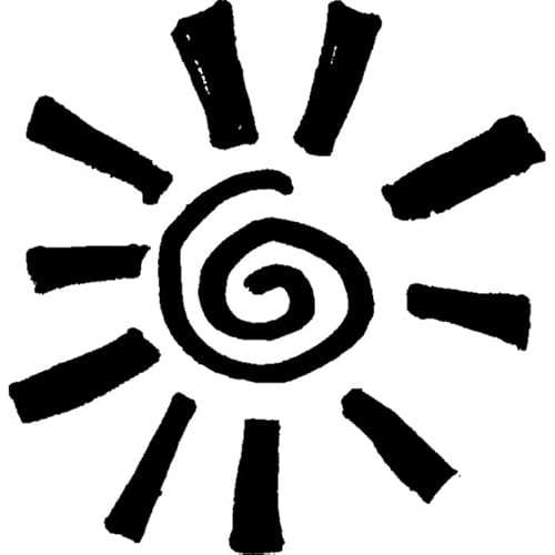 Azeeda 'Stilisierte Sonne' Unmontierter Gummistempel - für Basteln, Scrapbooking und Kartengestaltung - Größe A7 (RS00047273) von Azeeda