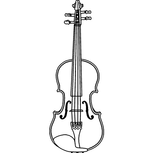 Azeeda 'Violín' Unmontierter Gummistempel - für Basteln, Scrapbooking und Kartengestaltung - Größe A7 (RS00039494) von Azeeda